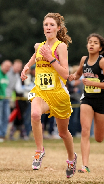 2009 CIF XC Girls D4-109.JPG - 2009 California CIF Cross Country Championships, Woodward Park, Fresno, California